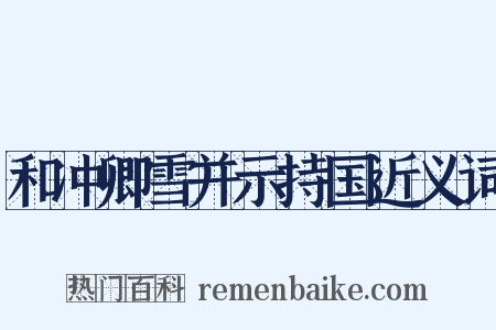 和冲卿雪并示持国近义词是什么意思的图片